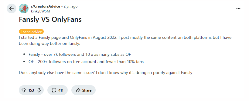 OnlyFans Vs Fansly Reddit Feedback